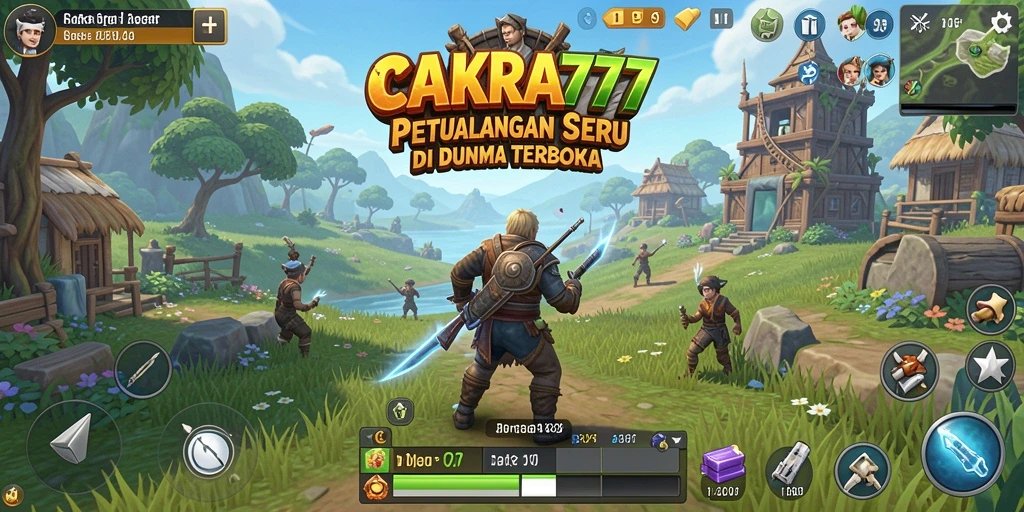 Screenshot gameplay CAKRA777 dengan aksi seru di dunia terbuka.