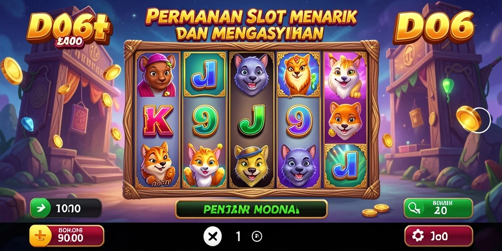 Screenshot gameplay D06 yang menunjukkan keseruan permainan Slot.