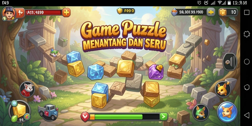 Tampilan gameplay menarik dari FA99 saat memecahkan puzzle.
