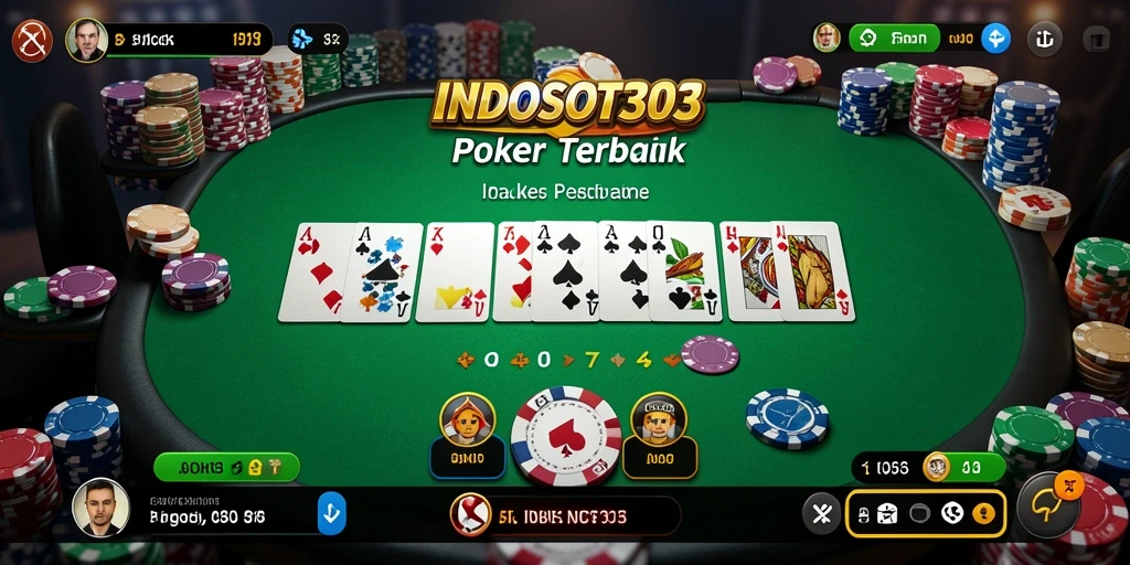 Tampilan aksi permainan Poker di INDOSLOT303 yang menarik.