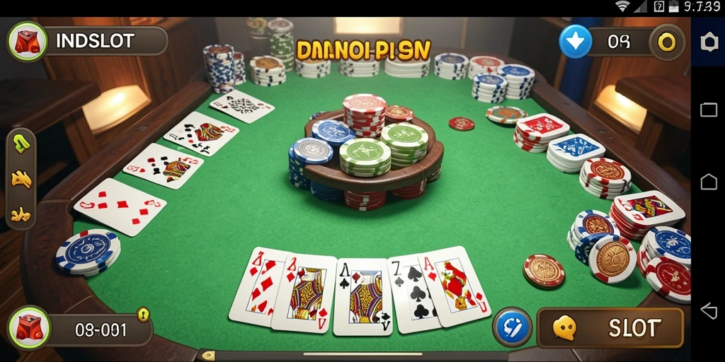 Gameplay seru INDSLOT dengan berbagai mode Gaple.
