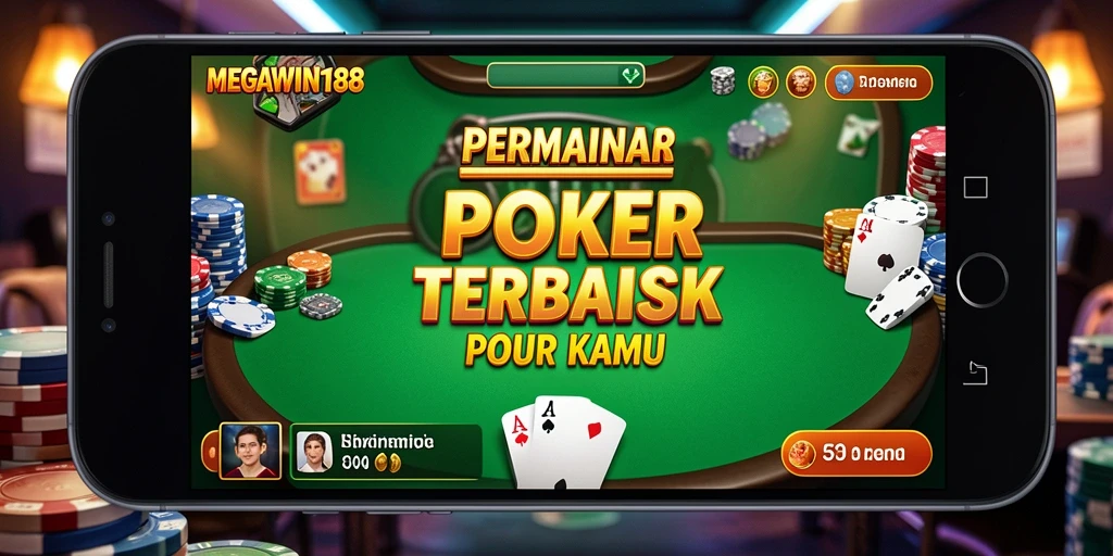 Tampilan gameplay seru di MEGAWIN188 yang penuh tantangan poker.
