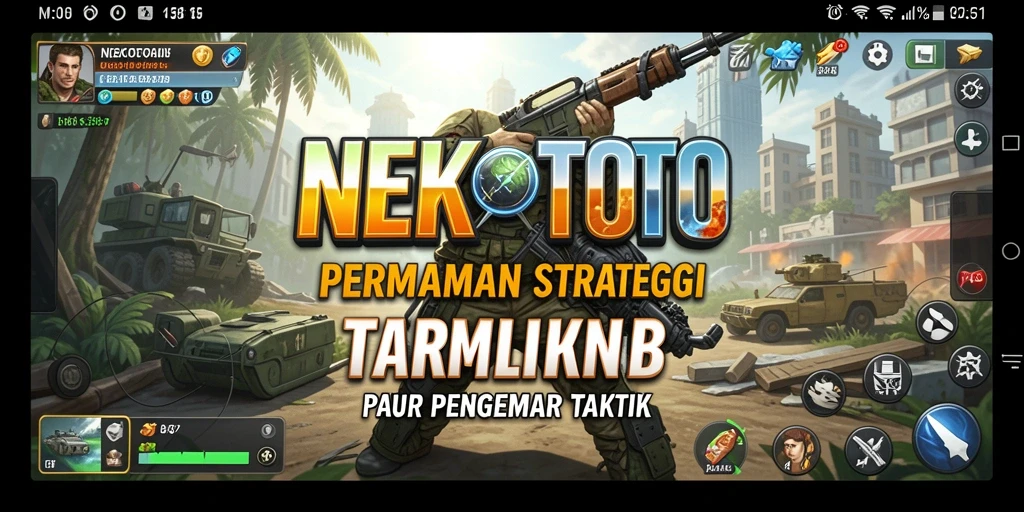 Tampilan gameplay NEKOTOTO yang menampilkan strategi dan pertempuran.
