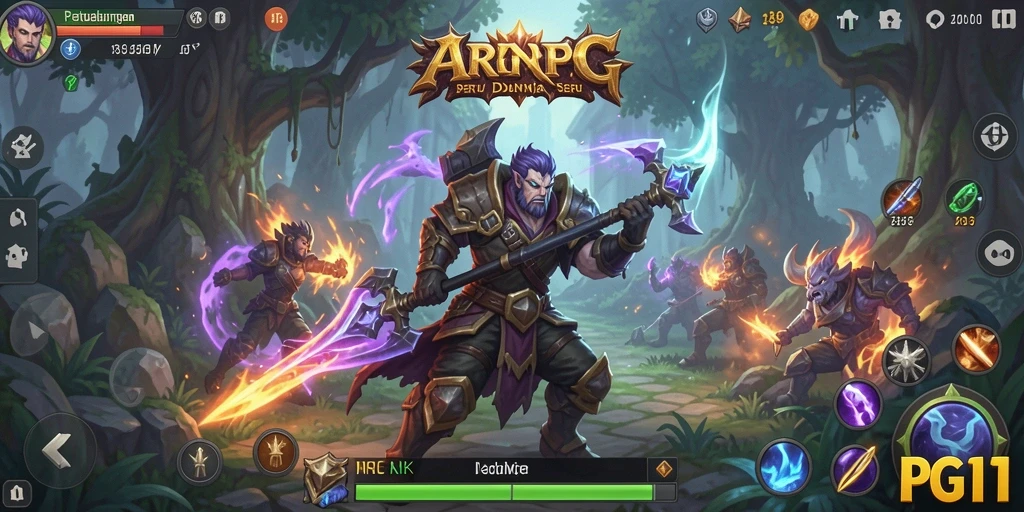 Tangkapan layar menampilkan aksi seru gameplay PG11 dalam pertempuran ARPG.