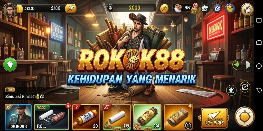Tampilan gameplay menarik dan interaktif dari ROKOK88.