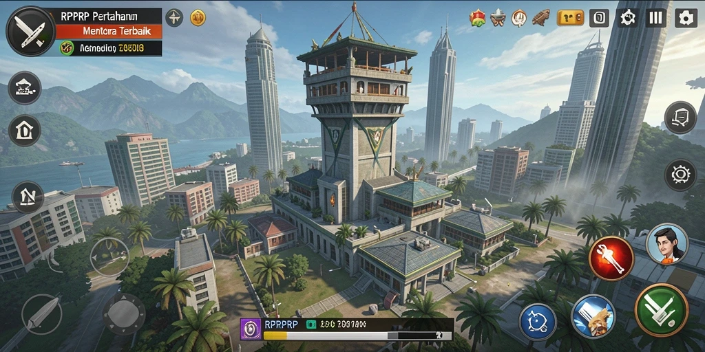Screenshot RPRPRP menunjukkan aksi seru dalam Tower Defense.