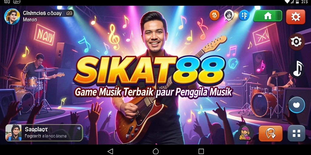 Screenshot utama SIKAT88 menampilkan gameplay seru berbasis musik.
