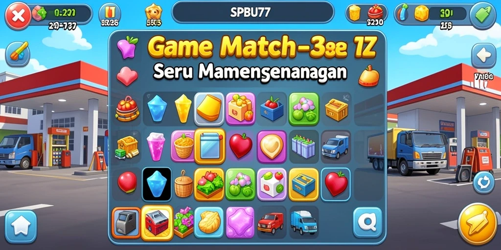 Gameplay seru SPBU77 dengan banyak level menantang.