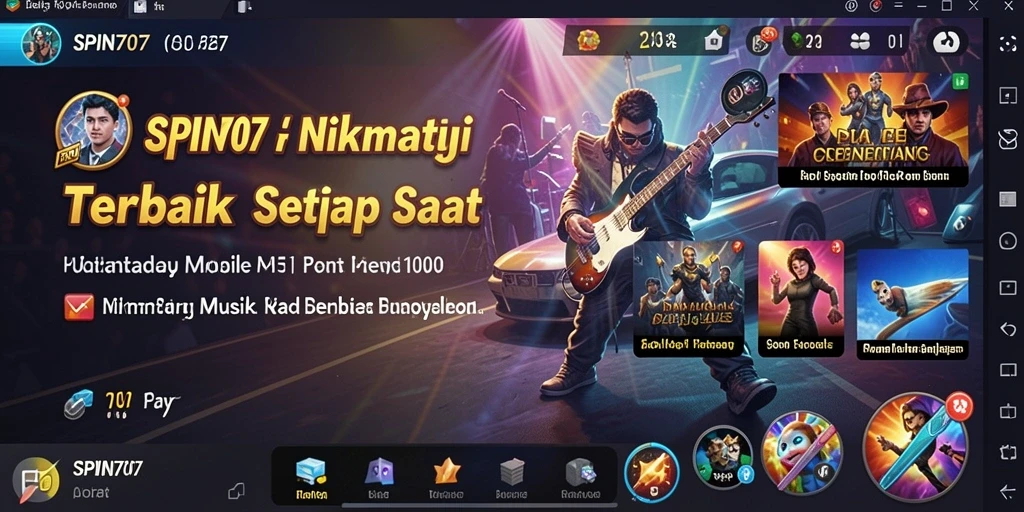 Tampilan gameplay SPIN707 menampilkan momen seru saat bermain musik.