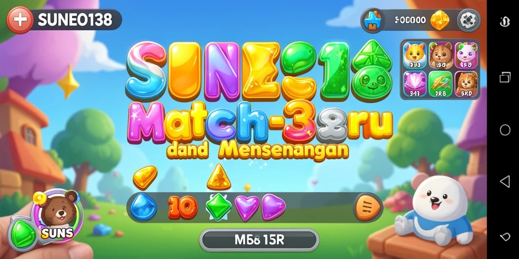 Tampilan gameplay seru dari SUNEO138 yang penuh tantangan Match-3.