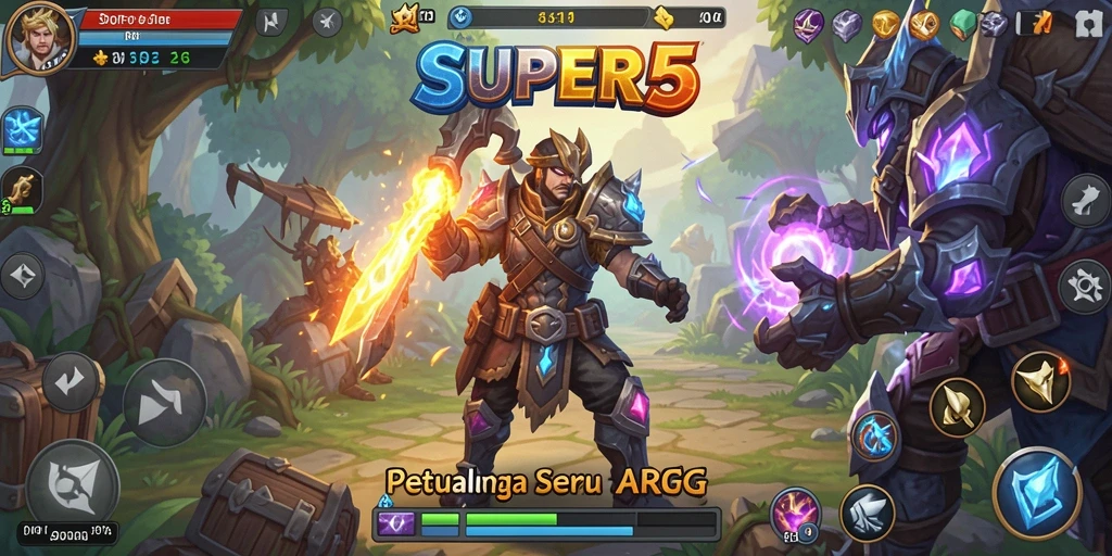 Gameplay seru di dunia fantasi ARPG SUPER5.