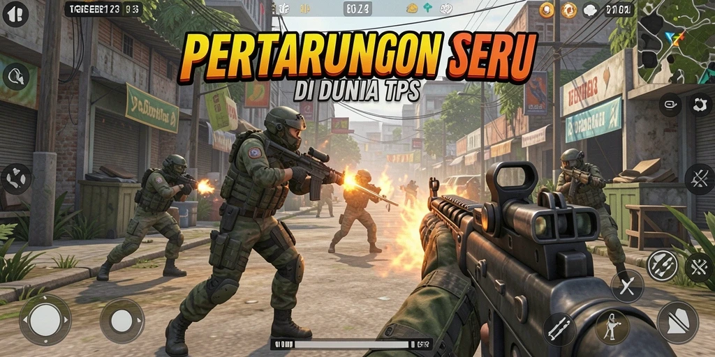 Gameplay seru TGER123 dengan aksi tembak-menembak yang intens.